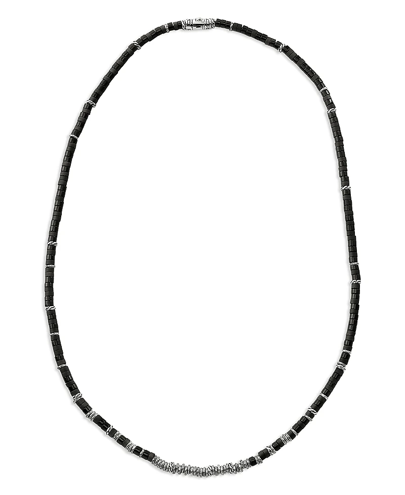 John Hardy Sterling Silver Heishi Gemstone Necklace, 22