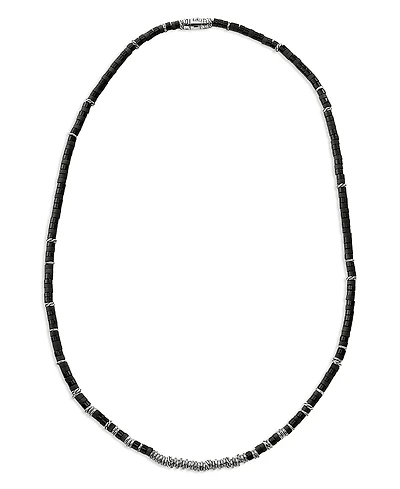 John Hardy Sterling Silver Heishi Gemstone Necklace, 22
