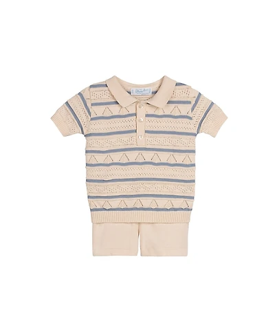 Feltman Brothers Boys' Pointelle Striped Knit Set - Little Kid