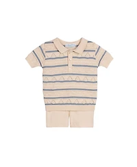Feltman Brothers Boys' Pointelle Striped Knit Set - Little Kid