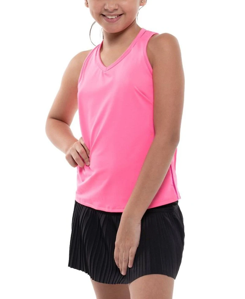 Girls' V-neck Cutout Tank Top - Big Kid