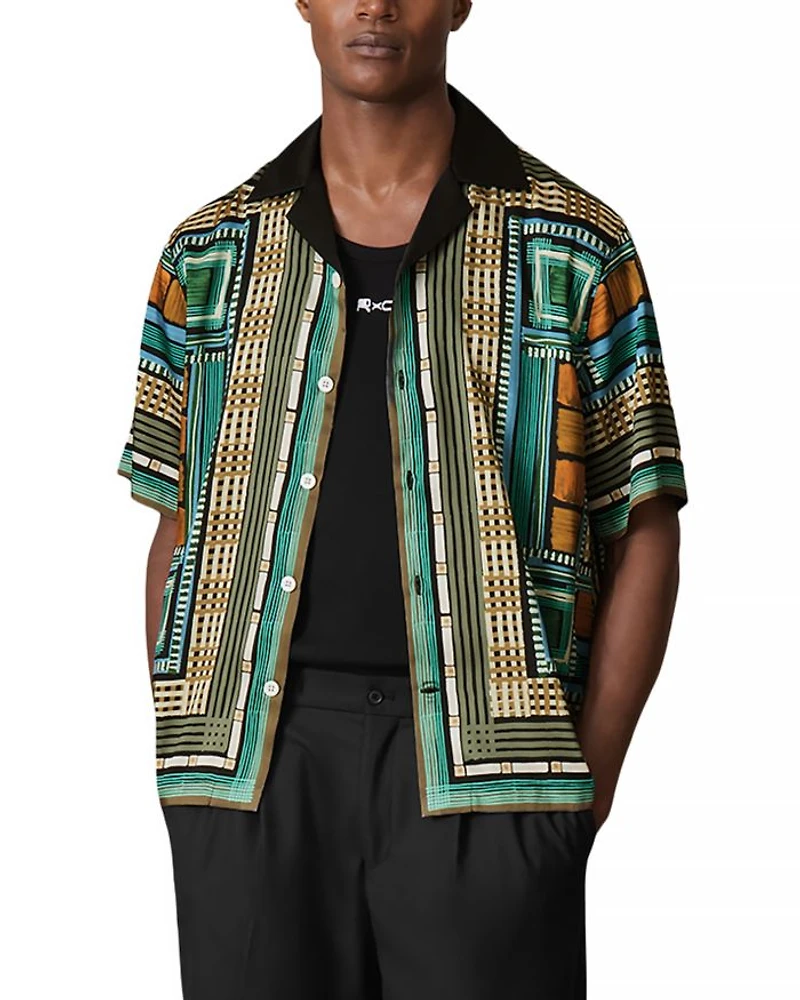 CHE Sala Square Mixed Prints Cuban Shirt