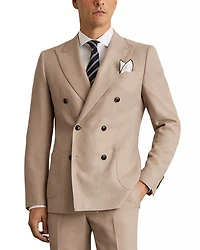 Double Breasted Peak Lapel Slim Fit Blazer
