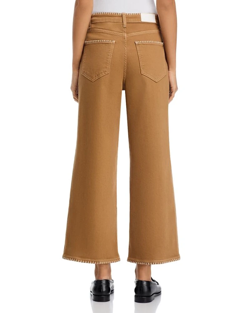 Getty High Rise Wide Leg Cropped Jeans Tradewind