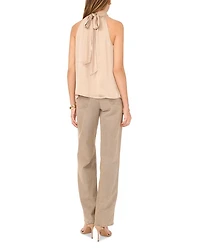 High Neck Tie Blouse