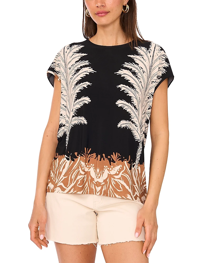 Vince Camuto Round Neck Caftan Blouse