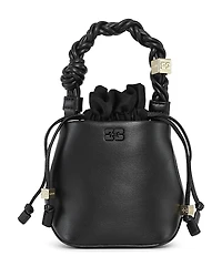 Ganni Bou Small Black Bucket Bag