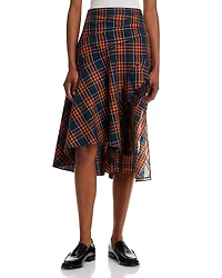 3.1 Phillip Lim Draped Organza Combo Midi Skirt