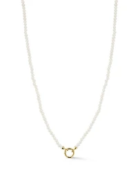 14K Yellow Gold Cultured Freshwater Pearl Necklace, 17"