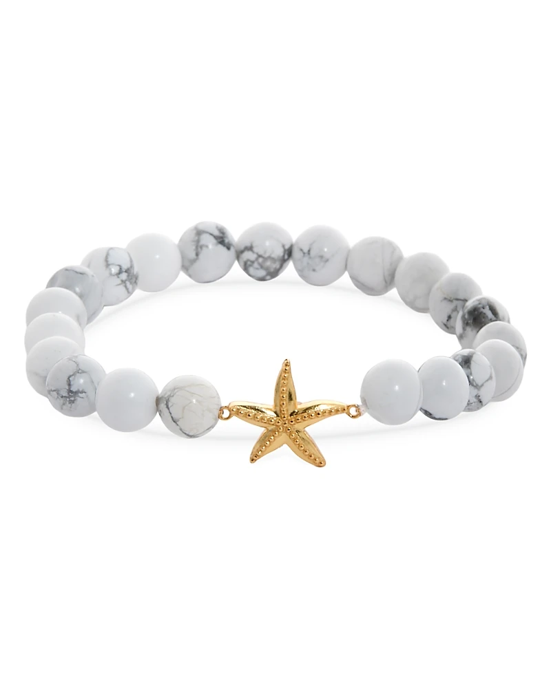 Aqua Beaded Star Bracelet - Exclusive