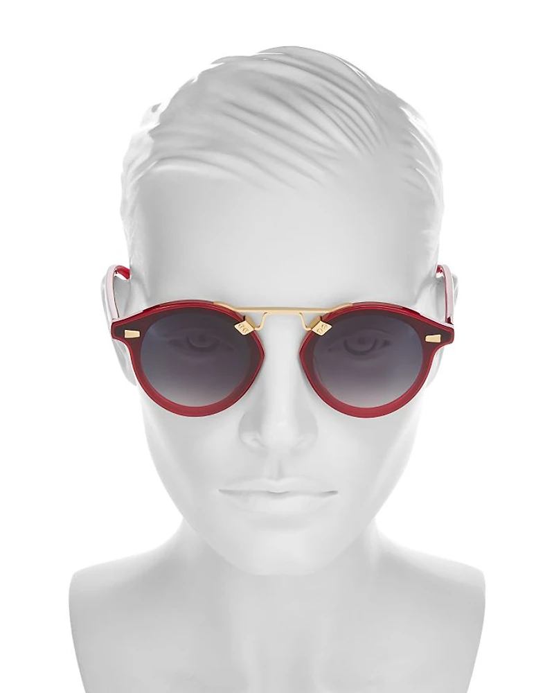 STL Nylon Geometric Sunglasses, 63mm