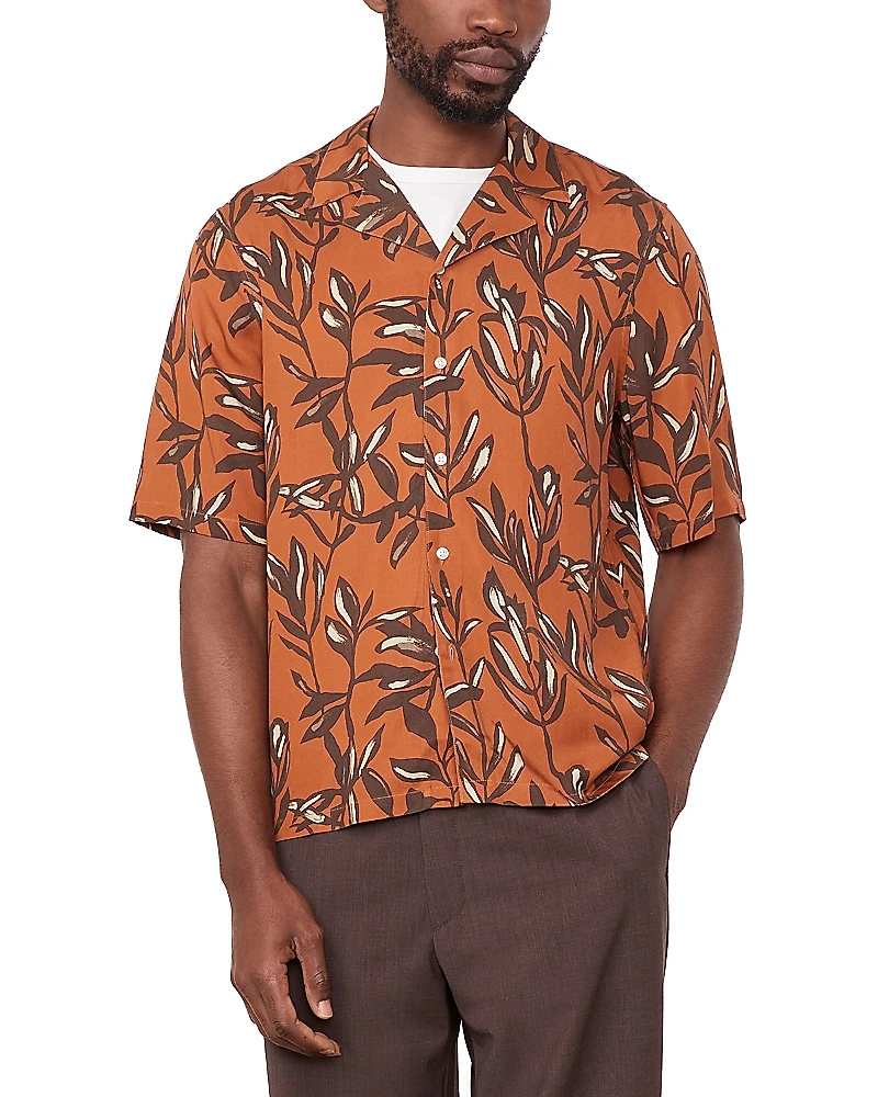 Officine Generale Eren Floral Print Camp Shirt
