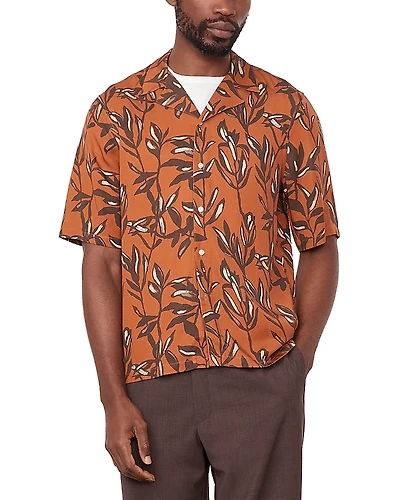 Officine Generale Eren Floral Print Camp Shirt