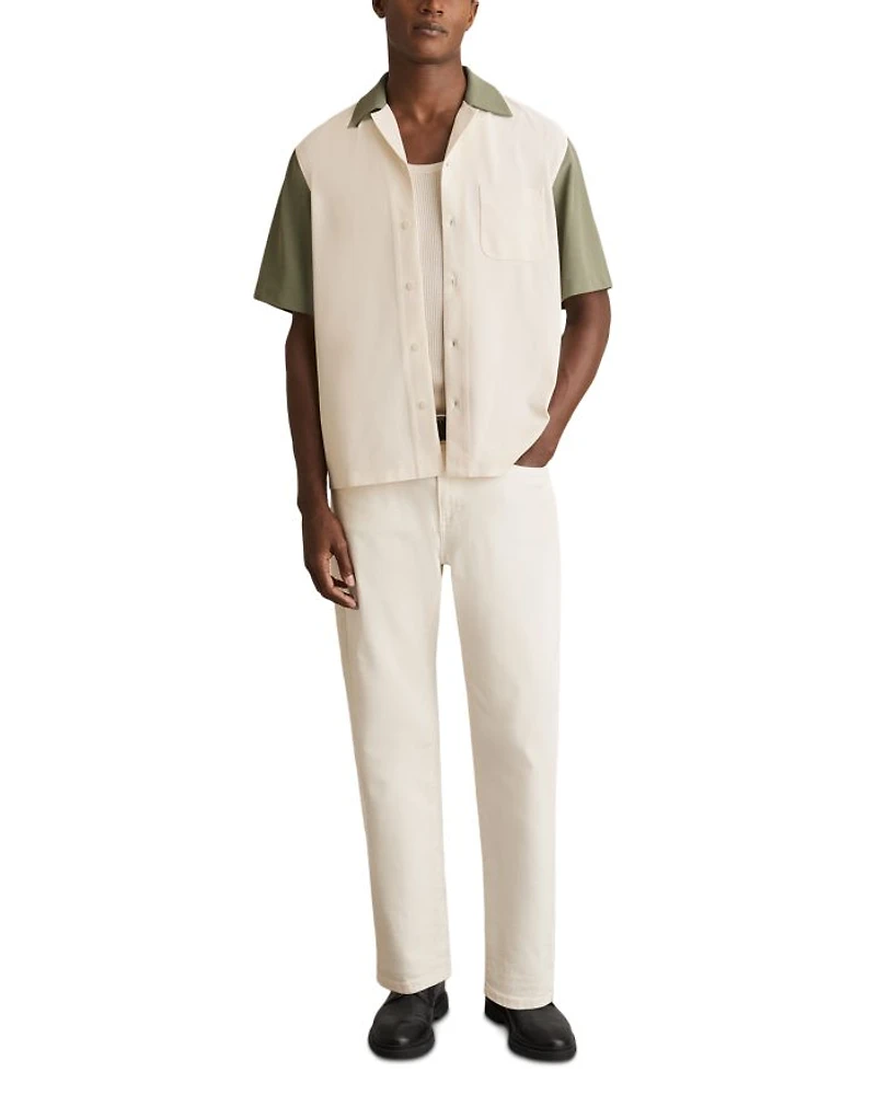Peza Textured Color Block Cuban Shirt