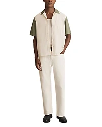 Peza Textured Color Block Cuban Shirt