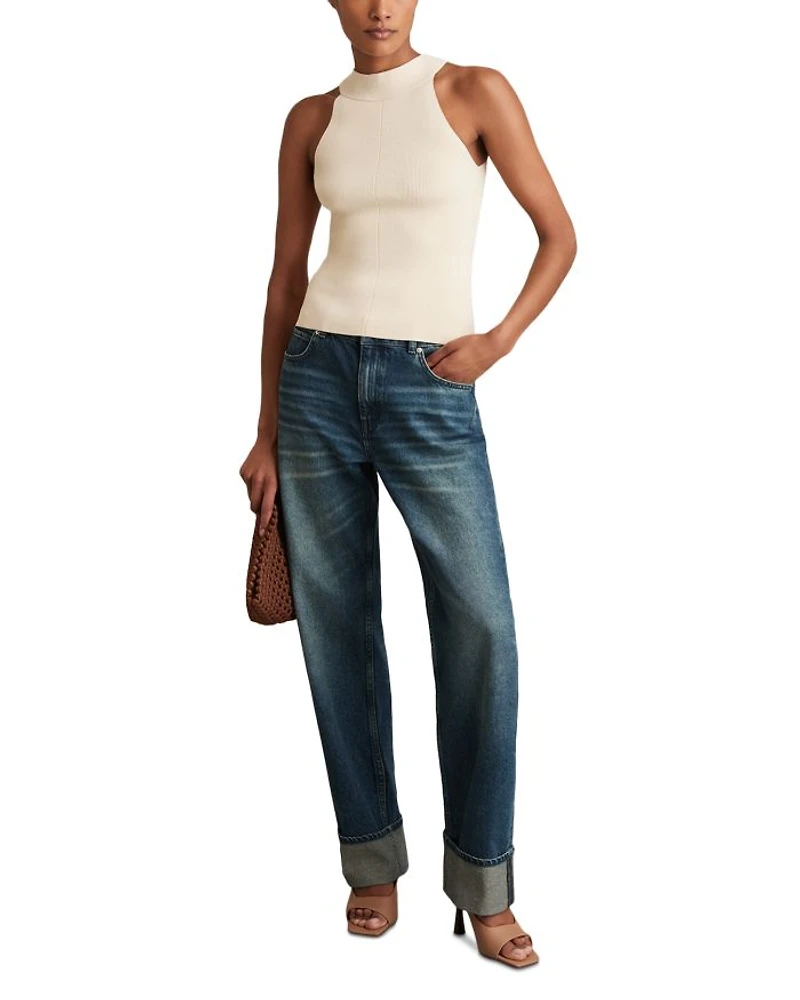 Belinda Mid Rise Straight Jeans Blue
