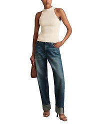 Belinda Mid Rise Straight Jeans Blue