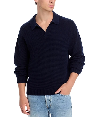 Frame Textured Polo Sweater