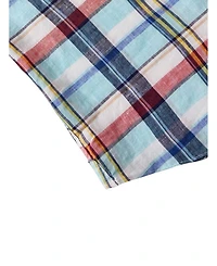Morgan Plaid Linen Short Sleeve Shirt