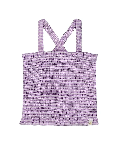 Deux par Deux Girls' Smocked Tank Top