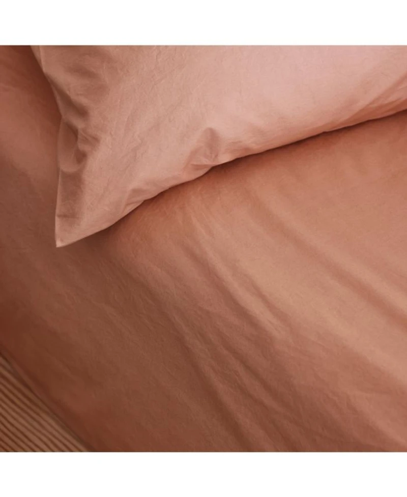 Washed Cotton Percale Fitted Sheet