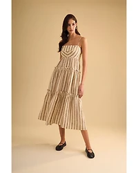 Square Neck Tiered Dress
