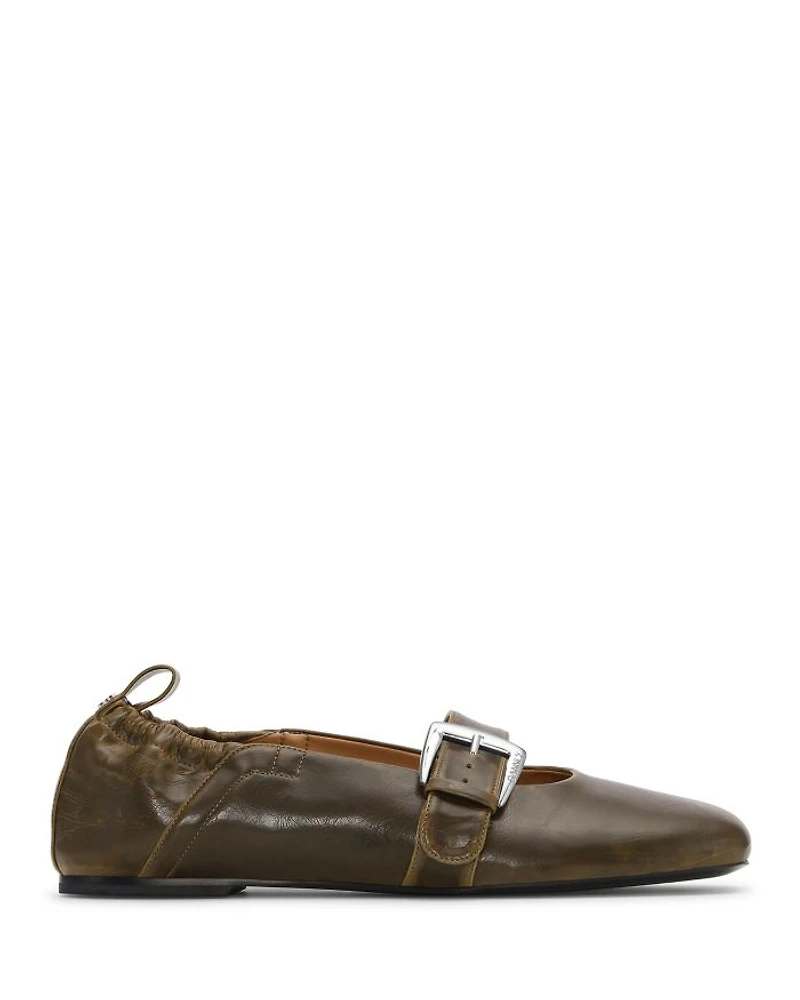 Women's Buckle Strap Ballerinas