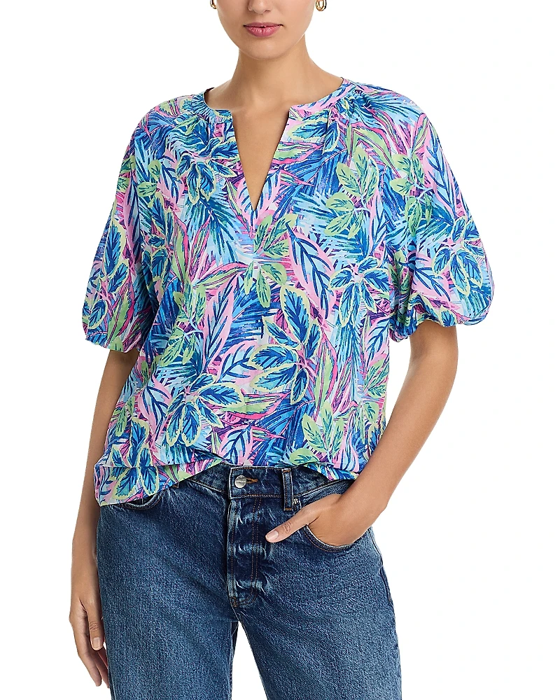 Tommy Bahama Frond Grove Puffed Sleeve Top