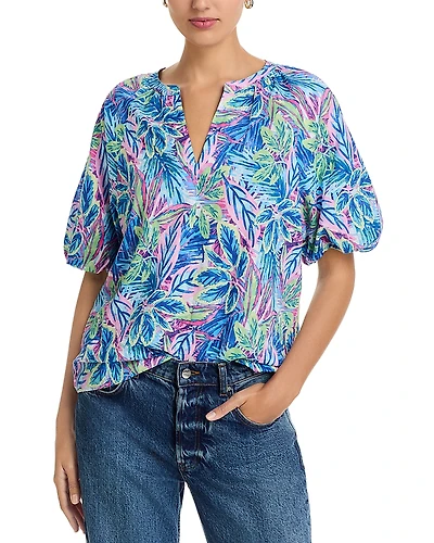 Tommy Bahama Frond Grove Puffed Sleeve Top