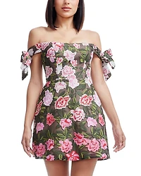 Meris Embroidered Mini Dress