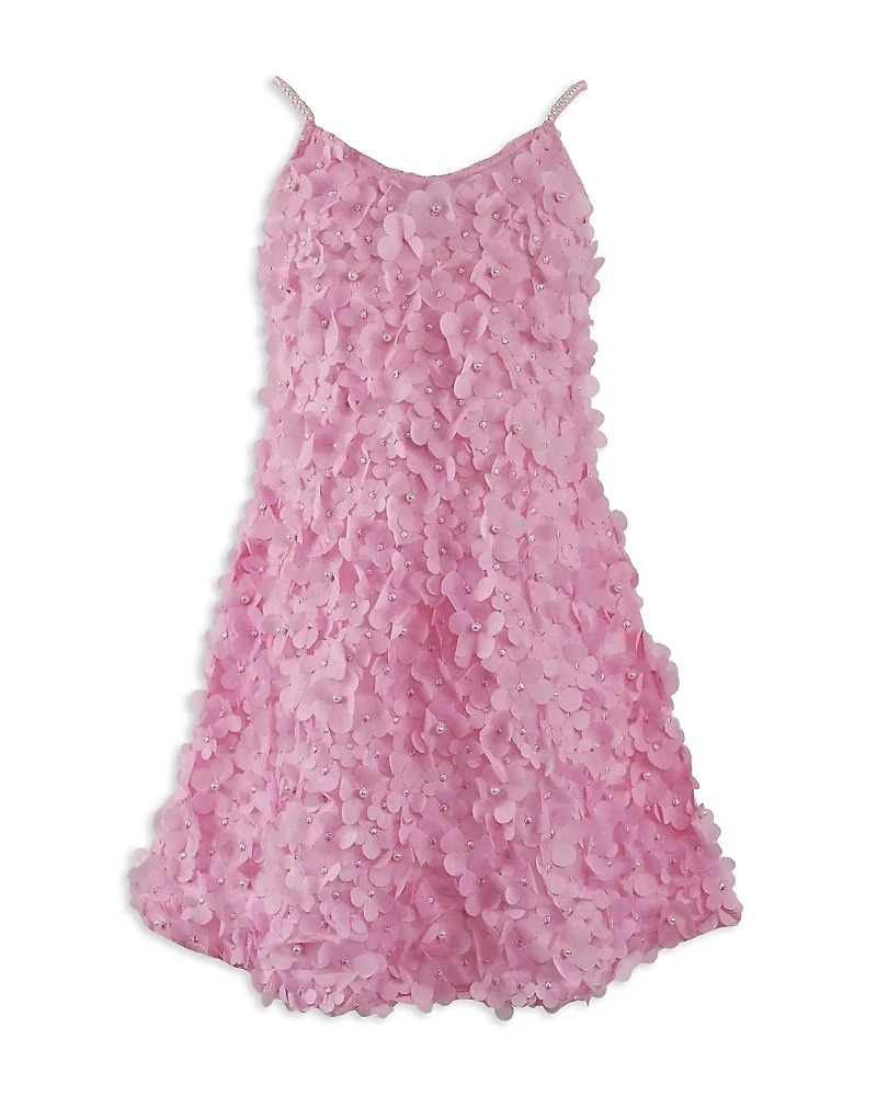 Lola + The Boys Girls' 3D Flowers Dress - Little Kid, Big Kid