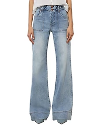 Alice and Olivia Juno High Rise Braided Waistband Jeans