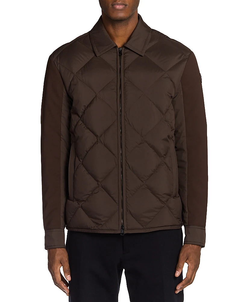 Moncler Aiguille Quilted Mixed Media Jacket