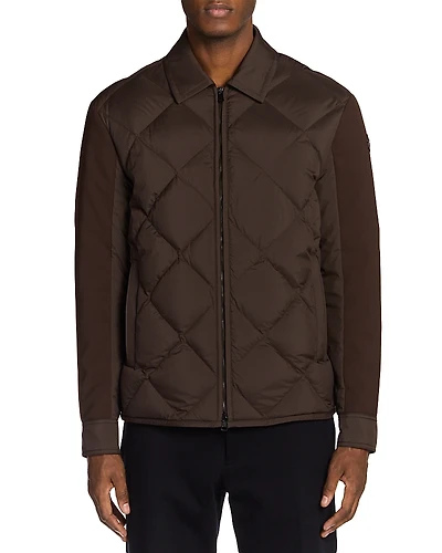 Moncler Aiguille Quilted Mixed Media Jacket