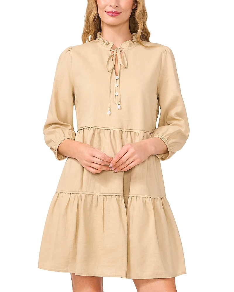 CeCe Long Sleeve Tiered Dress