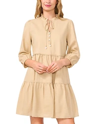 CeCe Long Sleeve Tiered Dress