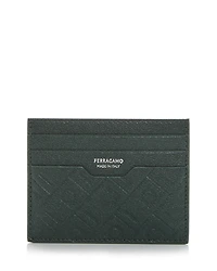 Ferragamo Gancini Embossed Leather Card Case