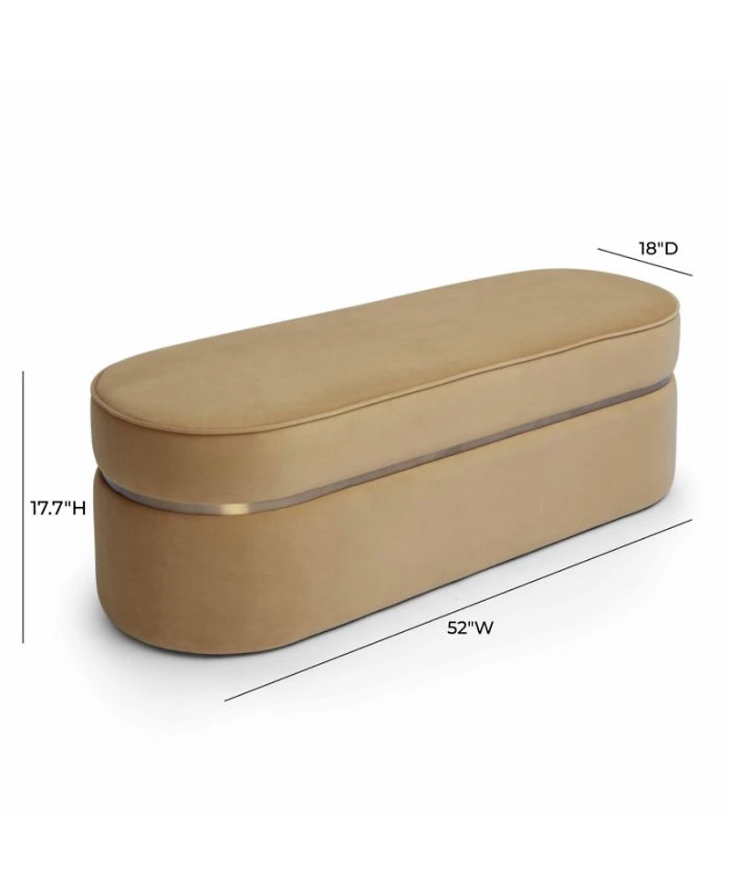 Pomp Honey Velvet Bench