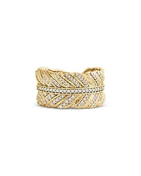 Feather Pavé Ring