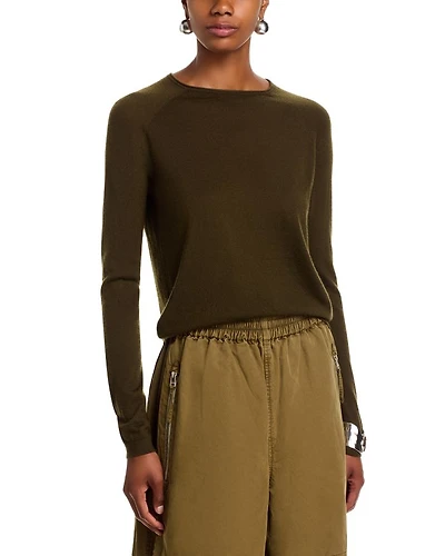Raglan Cashmere Crewneck Sweater