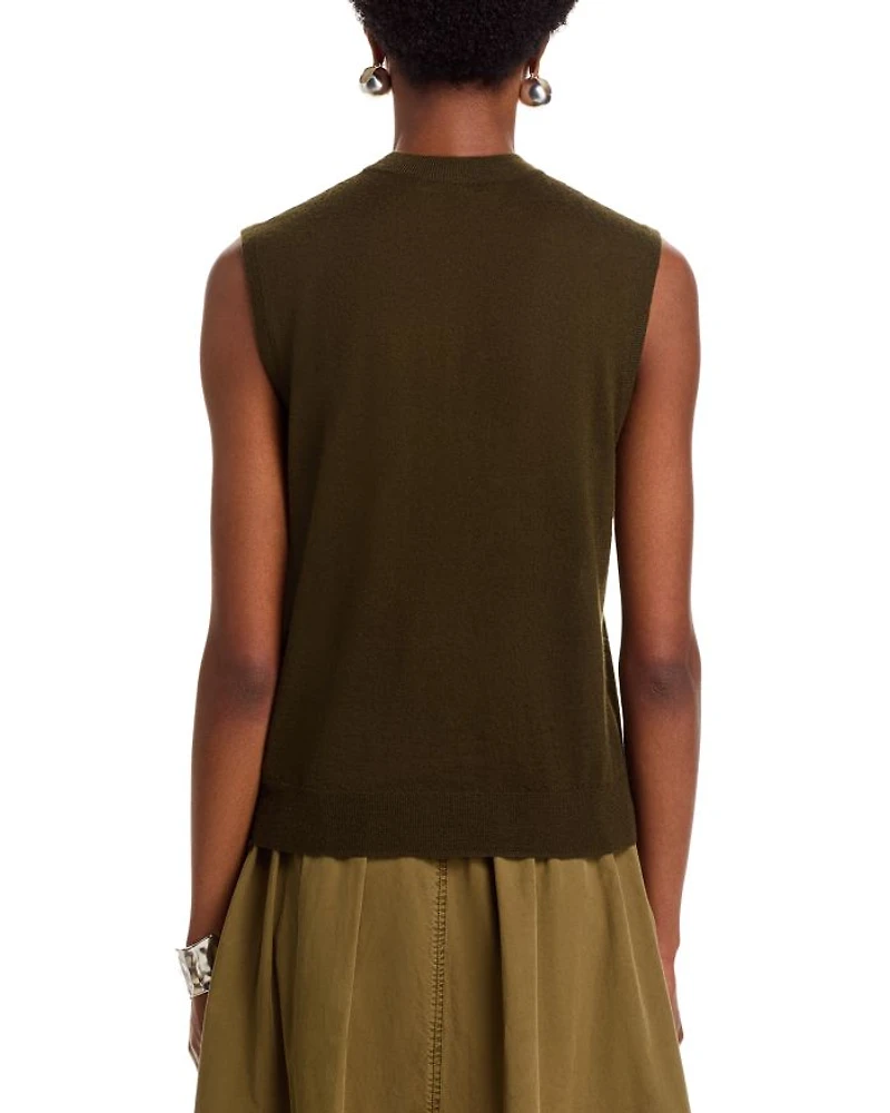 Cashmere Crewneck Shell Sweater