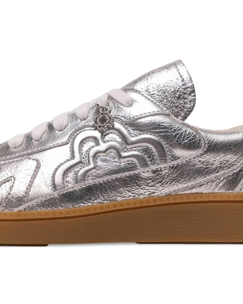 Women's Metallic Leather Sneakers