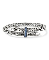 John Hardy Sterling Silver Spear Blue Sapphire Flex Bracelet