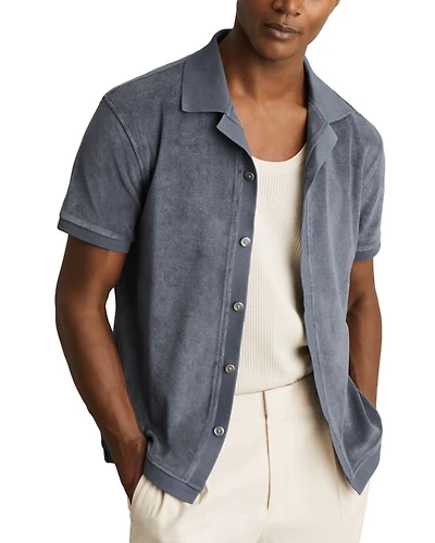 Short Sleeve Terry Camp Shirt