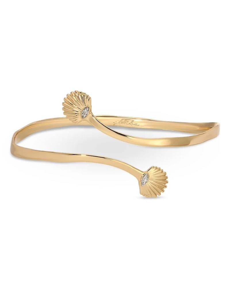 Santorini Cubic Zirconia Shell Arm Cuff