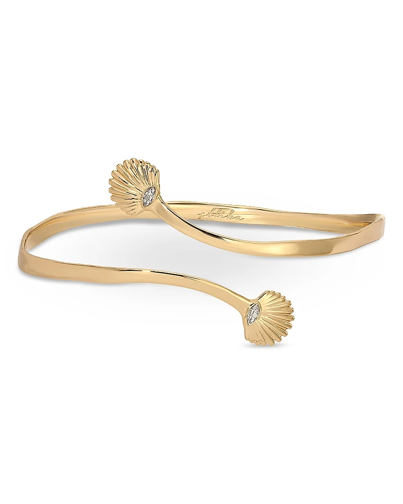 Ettika Santorini Cubic Zirconia Shell Arm Cuff