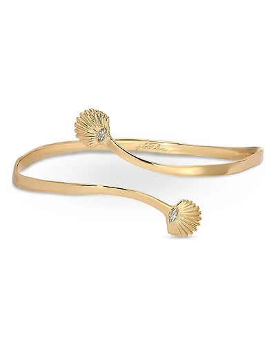 Ettika Santorini Cubic Zirconia Shell Arm Cuff
