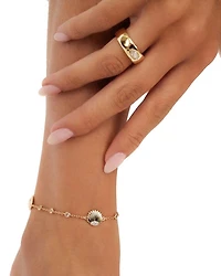 Santorini Cubic Zirconia Shell Ankle Bracelet