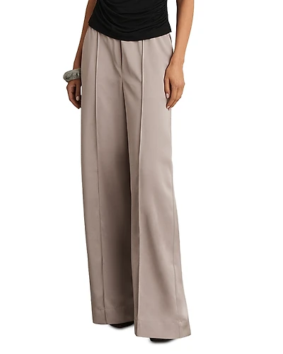 Reiss Elsie Satin Wide Leg Trousers
