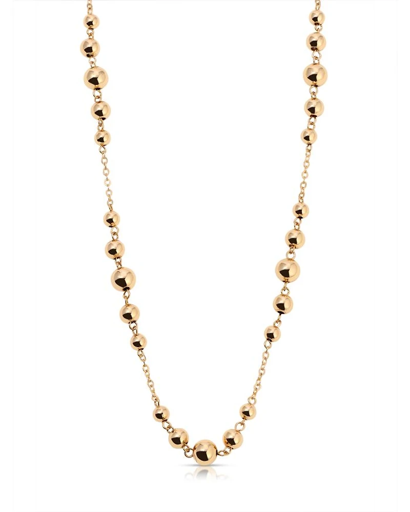 Single Chain Bubble Necklace, 12.5"-16.5"